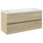 vidaXL Ensemble de meubles de bain 2Pièces céramique et bois d'ingénierie