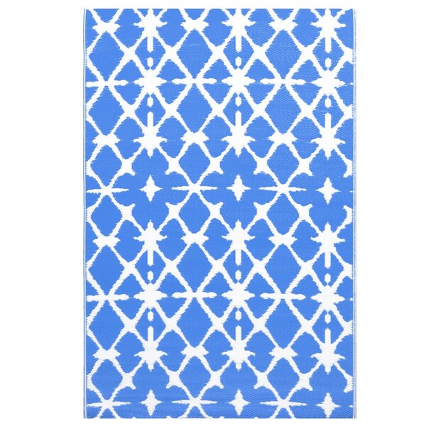 vidaXL Tapis d'extérieur Bleu et blanc 190x290 cm PP