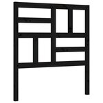 vidaXL Cadre de lit sans matelas noir bois de pin massif