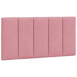 vidaXL Coussin de tête de lit rose 100 cm velours