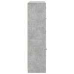 vidaXL Bibliothèque avec portes gris béton 136x37x142 cm
