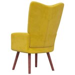 vidaXL Chaise de relaxation Jaune moutarde Velours
