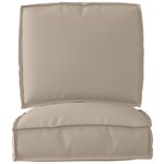 vidaXL Set de coussins de palette 2 pièces taupe en tissu oxford
