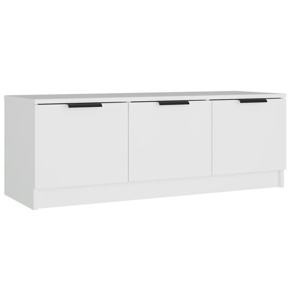vidaXL Meuble TV Blanc 102x35x36 5 cm Bois d'ingénierie