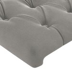 vidaXL Tête de lit à LED Gris clair 160x7x78/88 cm Velours