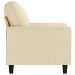 vidaXL Fauteuil Crème 60 cm Tissu