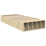 vidaXL Cadre de lit chêne sonoma 90x200 cm bois d'ingénierie