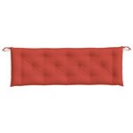 vidaXL Coussin de banc de jardin rouge mélangé 150x50x7 cm tissu