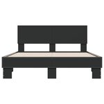 vidaXL Cadre de lit sans matelas noir 135x190 cm