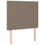 vidaXL Cadre de lit avec tête de lit Taupe 90x200 cm Tissu