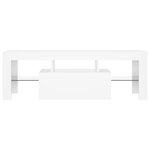 vidaXL Meuble TV avec lumières LED Blanc 120x35x40 cm