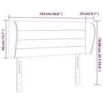 vidaXL Tête de lit avec oreilles Vert foncé 103x23x78/88 cm Velours