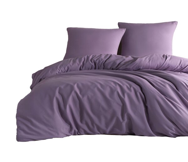 Parure de lit violette unie 140 x 200 cm