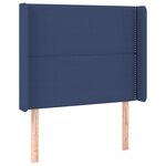 vidaXL Sommier à lattes de lit avec matelas Bleu 80x200 cm Tissu