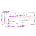 vidaXL Canapé 2 places vert foncé tissu