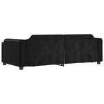 vidaXL Lit de jour avec gigogne sans matelas noir 90x200 cm
