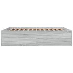 vidaXL Cadre de lit sonoma gris 150x200 cm bois d'ingénierie