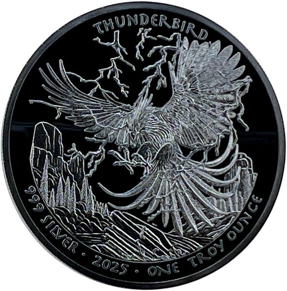 Pièce de monnaie en Argent 1 Dollar g 31.1 (1 oz) Millésime 2025 Native American Silver Dollars THUNDERBIRD
