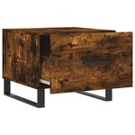 vidaXL Table basse Chêne fumé 50x50x40 cm Bois d'ingénierie
