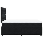 vidaXL Sommier à lattes de lit avec matelas Noir 120x200 cm Velours