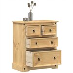vidaXL Commode Corona 80x43x91 cm bois massif de pin