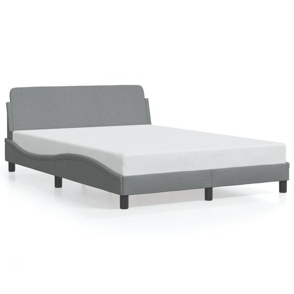vidaXL Cadre de lit sans matelas gris clair 120x200 cm tissu