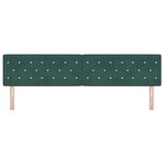 vidaXL Tête de lit LED capitonnée à boutons en cristal verte foncée 100 cm en velours