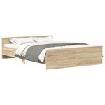 vidaXL Cadre de lit sans matelas chêne sonoma 140x200 cm