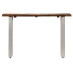 vidaXL Table console Bois de récupération et acier 120x35x76 cm