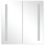 vidaXL Armoire de salle de bain à miroir LED 62x14x60 cm