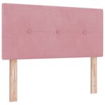 Lit à sommier tapissier avec matelas et LED Rose 120x200 cm Velours