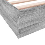 vidaXL Cadre de lit sans matelas sonoma gris 100x200 cm