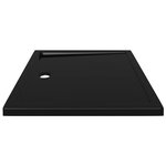 vidaXL Receveur de douche rectangulaire ABS Noir 80x90 cm