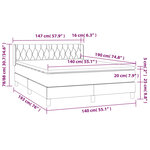 vidaXL Sommier à lattes de lit avec matelas Marron foncé 140x190 cm