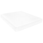 vidaXL Lit de repos avec matelas 90x200 cm Blanc Bois de pin massif