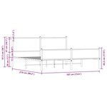 vidaXL Cadre de lit en métal sans matelas chêne fumé 183x213 cm