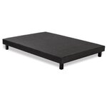 Sommier tapissier à lattes 160 x 200 - Bois massif gris anthracite + pieds