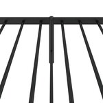 vidaXL Cadre de lit métal sans matelas avec tête de lit noir 90x190 cm