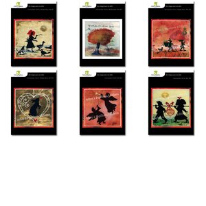 Lot de 6 cartes - voeux 2 - peintures monique meyer