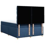vidaXL Sommier à lattes de lit avec matelas Bleu 160x200 cm Tissu
