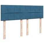 vidaXL Sommier à lattes de lit et matelas bleu 140x200 cm velours