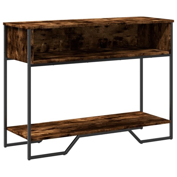 vidaXL Table console chêne fumé 100x35x74 5 cm bois d'ingénierie