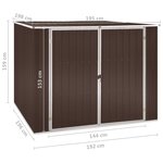 vidaXL Abri de jardin Marrron 195x198x159 cm Acier galvanisé
