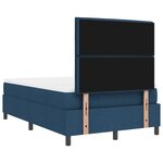 vidaXL Lit à ressort avec matelas et LED bleu 120x190 cm en tissu