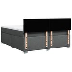 vidaXL Sommier à lattes de lit avec matelas Gris foncé 180x200cm Tissu