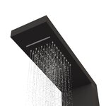vidaXL Système de panneau de douche Aluminium Noir