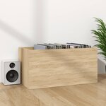 vidaXL Boîte de rangement de vinyles Chêne sonoma 71x34x36 cm