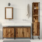 vidaXL Ensemble de meubles de salle de bain 4 pièces en bois ancien