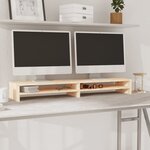 vidaXL Support de moniteur 100x24x13 cm Bois de pin solide