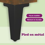 vidaXL Meuble à chaussures Chêne fumé 30x35x105 cm Bois d'ingénierie